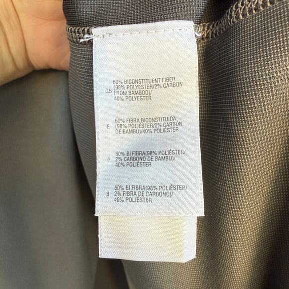 Mens North Face 1/2 zip vapor wick long sleeve gray shirt - 2 tone - mock neck L - Picture 7 of 8